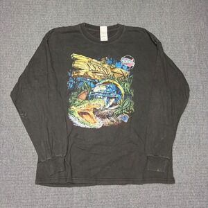 Vtg 00s Super Bowl XXXVI 2002 New Orleans Long Sleeve T-Shirt XL Black NFL Rams